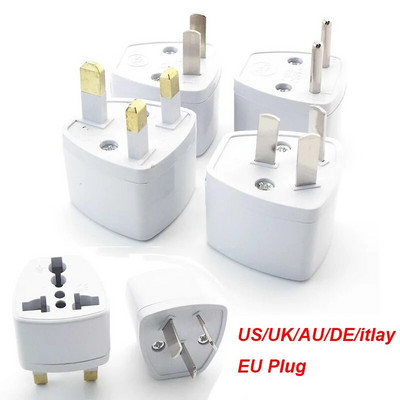 Univerzális adapter USA–Euro Europe AC hálózati fali töltő adapter átalakító utazási 2 kerek tűs aljzat US/UK/AU/DE/itlay EU csatlakozó