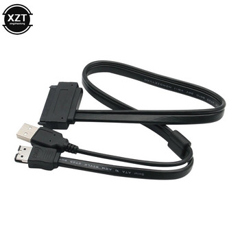 Твърд диск SATA 22 пина към ESATA данни USB захранван кабелен адаптер 12 ЮЛ Най-високо качество Гореща разпродажба