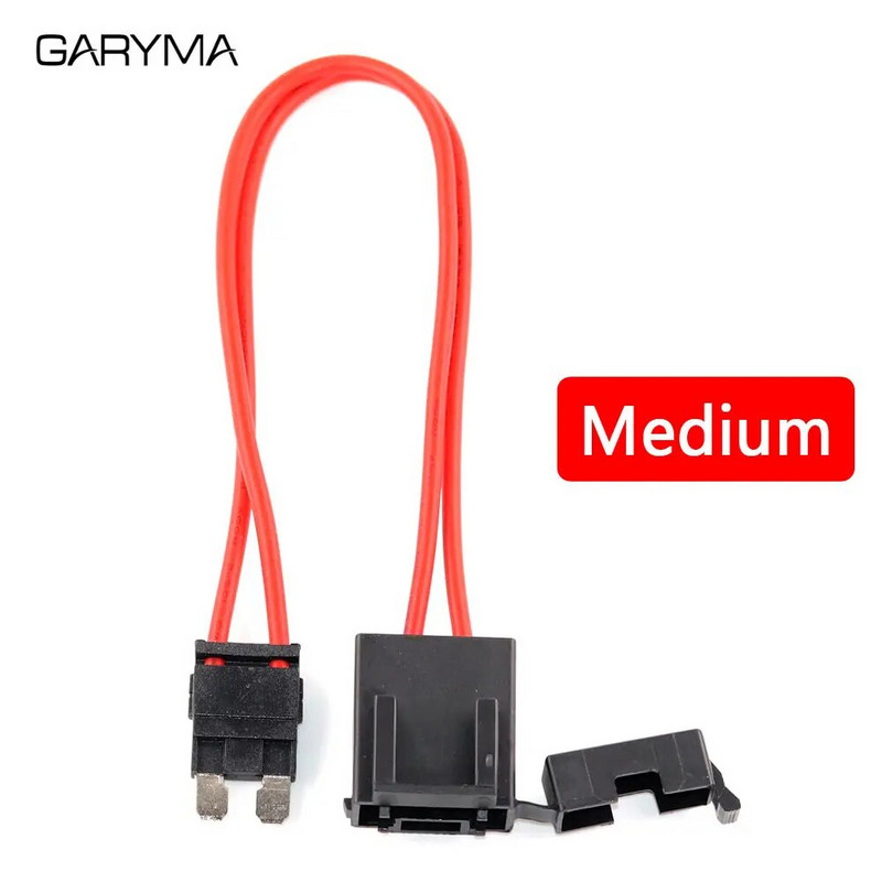 Automobilio modifikacija ACC saugiklių dėžė, skirta paimti elektros 1A ~ 50A vidutinį / mini / mikro2 dydį 16AWG maitinimo lizdą be nuostolių saugiklio čiaupo laikiklis