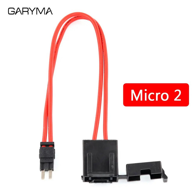 Automobilio modifikacija ACC saugiklių dėžė, skirta paimti elektros 1A ~ 50A vidutinį / mini / mikro2 dydį 16AWG maitinimo lizdą be nuostolių saugiklio čiaupo laikiklis