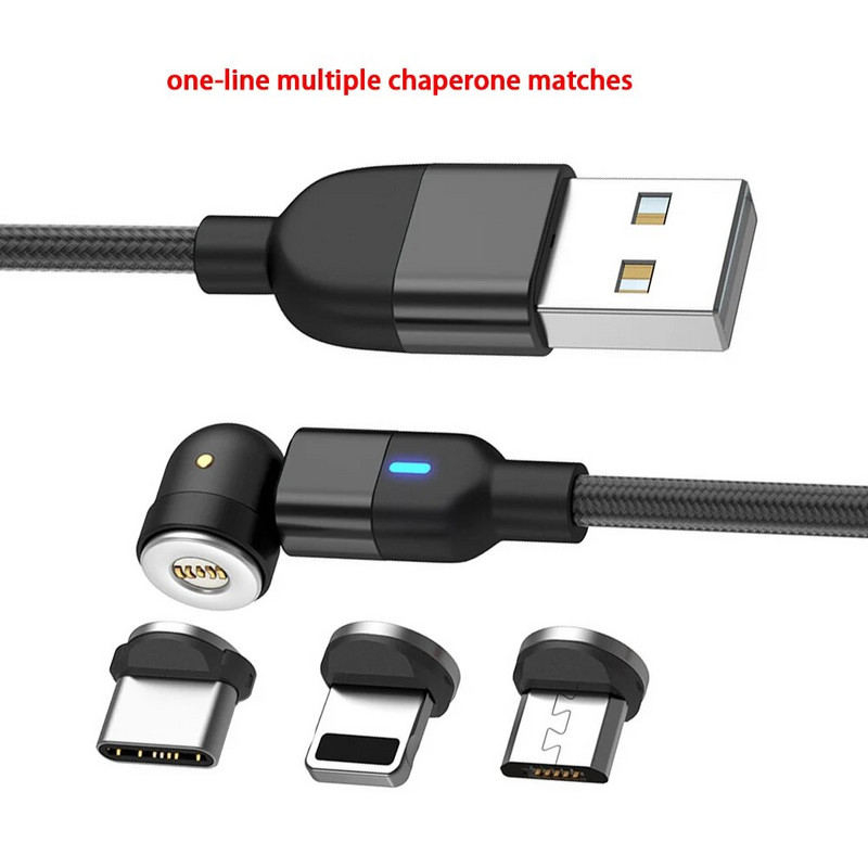 3A LED magnetski USB kabel Brzo punjenje C-kabel Magnetski punjač Punjenje podataka Mikro kabel za mobilni telefon USB kabel