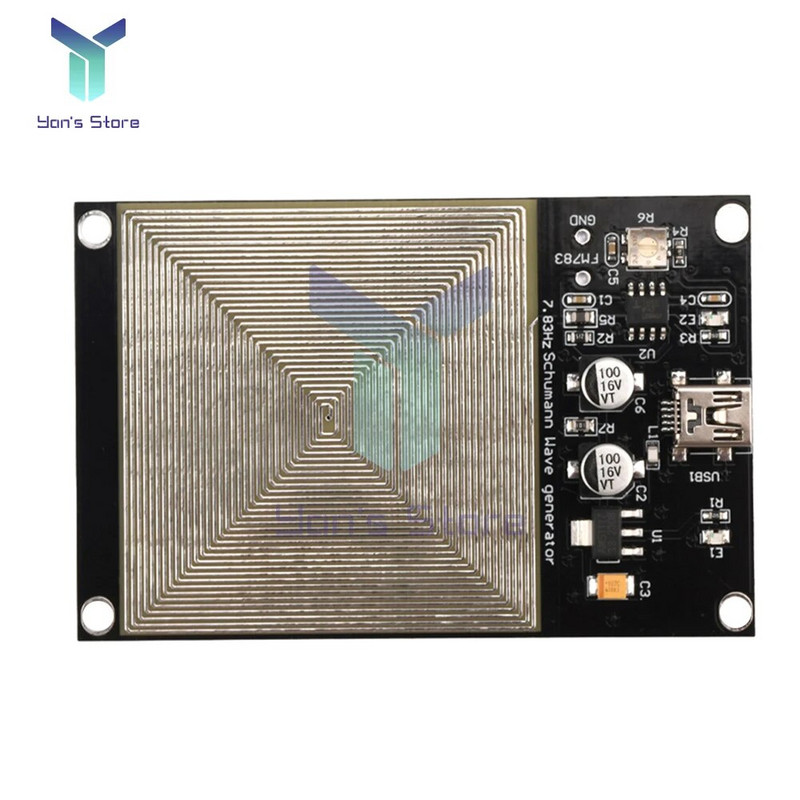 1 tk 7,83 HZ mini-USB Schumanni resonantslainegeneraatori ülimadala sagedusega generaatori komplekt koos ühendusliini laadimiskaabliga