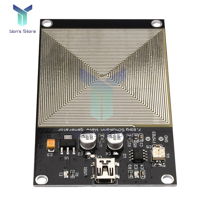 1 tk 7,83 HZ mini-USB Schumanni resonantslainegeneraatori ülimadala sagedusega generaatori komplekt koos ühendusliini laadimiskaabliga