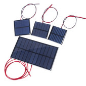 1PC 1V 1.5V 2V 3V 3.5V Panou solar cu sârmă de 30CM Mini sistem solar DIY pentru încărcător de telefon mobil baterie 300mA 500mA 0.3W 0.65W