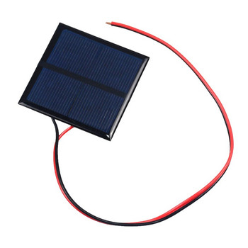 1PCS 1V 1.5V 2V 3V 3.5V соларен панел с 30CM проводник Мини слънчева система Направи си сам за батерия Зарядно устройство за мобилен телефон 300mA 500mA 0.3W 0.65W