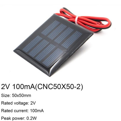 1PC 1V 1.5V 2V 3V 3.5V Panou solar cu sârmă de 30CM Mini sistem solar DIY pentru încărcător de telefon mobil baterie 300mA 500mA 0.3W 0.65W