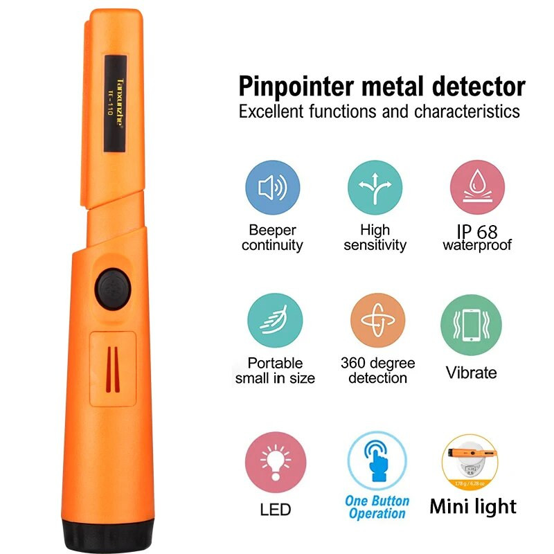 2023 ÚJ Fémdetektor mutató Pinpoint GP-pointer kézi fémdetektor pozicionáló rúddetektor IP68 vízálló TC-110