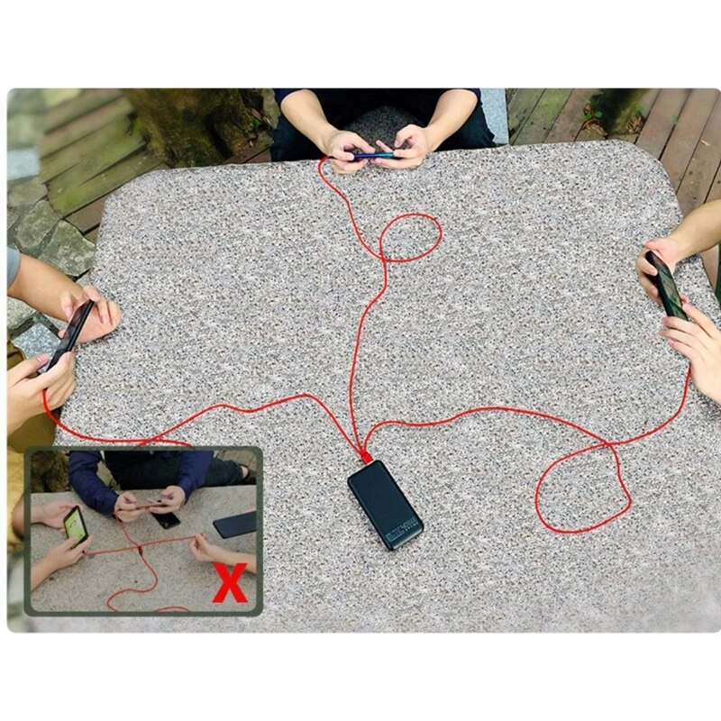 Upleteni univerzalni 3 u 1 višestruki USB kabel, kabel za punjenje s Type-C mikro USB priključkom