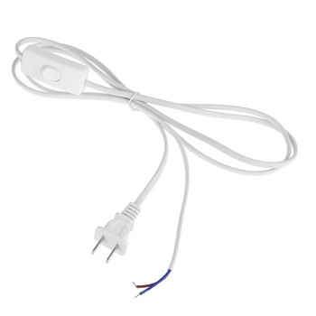 1,8 м/5,9 фута Превключващ захранващ кабел Линеен кабел с превключвател за настолна светлина LED лампа Димер Превключвател Захранващ кабел