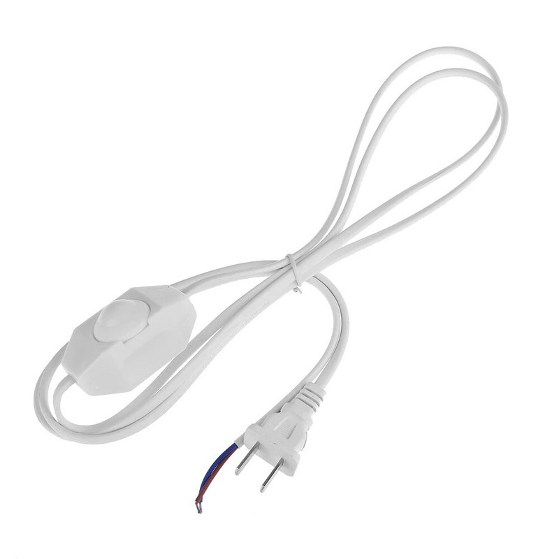 1,8 m/5,9 stopa Preklopni kabel za napajanje Žičani linijski kabel s prekidačem za stolno svjetlo LED svjetiljka Dimer prekidač Kabel za napajanje
