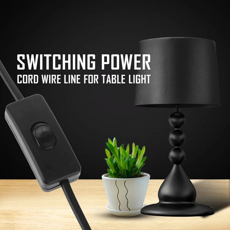 1,8 m/5,9 stopa Preklopni kabel za napajanje Žičani linijski kabel s prekidačem za stolno svjetlo LED svjetiljka Dimer prekidač Kabel za napajanje