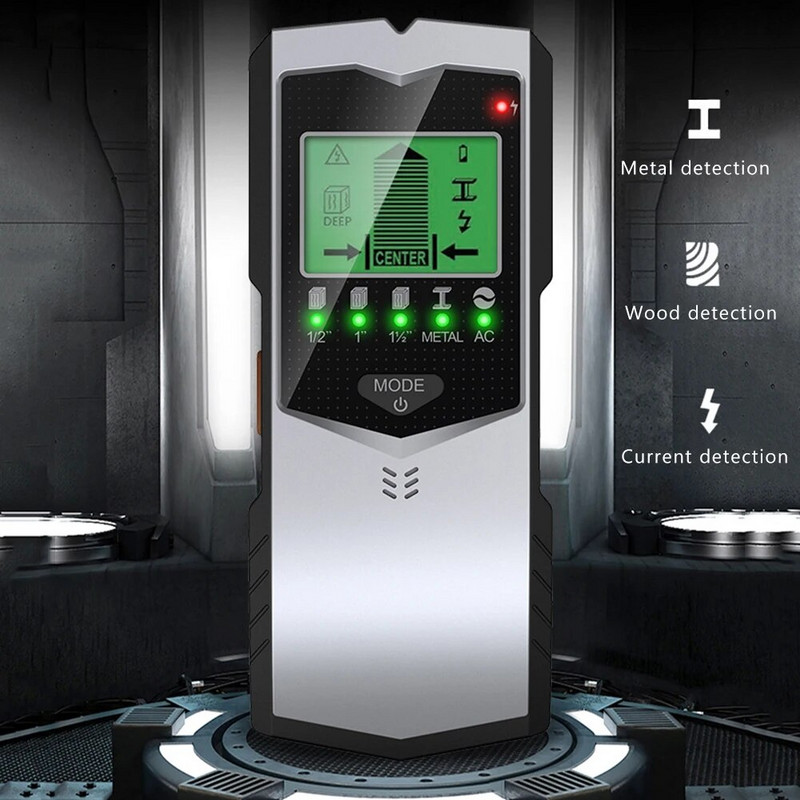 5 viename smeigtukai metalo ieškiklis sienų skaitytuvas kintamosios srovės medienos ieškiklis kabelių laidų gylio sekiklis elektrinis dėžutės ieškiklis sieninis detektorius
