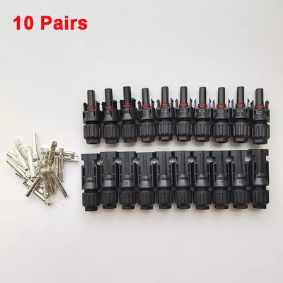 10 pár/tétel PV kábelcsatlakozók Solar Stecker TUV 30A 1000V IP67 Solar DC csatlakozók napelem panelhez Dugaszoló kábel 2,5mm2 4mm2 6mm2