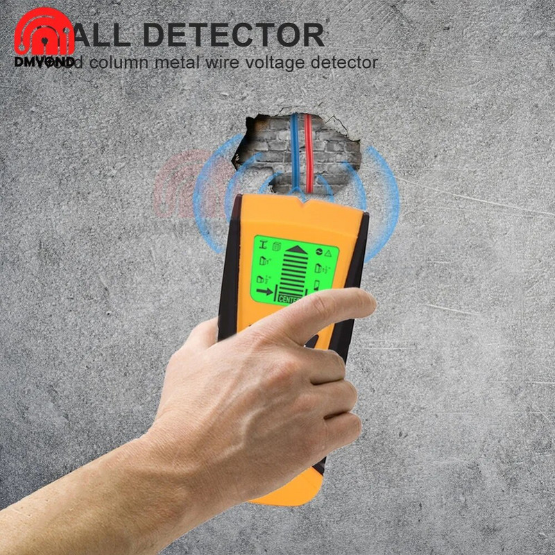 TH210 Ieškokite metalinių medinių smeigių kintamosios srovės įtampos gyvo laido aptikimo sieninis skaitytuvas Elektrinis dėžutės ieškiklis 3 viename sienos detektorius metalo detektorius