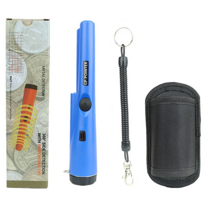 GP metalo detektoriaus smeigtukas Vieno mygtuko valdymas Garso ir vibracijos signalizacija 360 laipsnių Lobių paieška Monetų paieška sausumoje