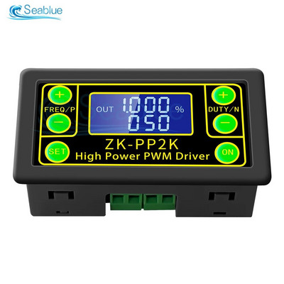 Ajami moodul ZK-PP2K 8A suure võimsusega PWM hämardustsükli viivitus mootor LED kiiruse kontroller LCD impulsi sagedustsükkel 1Hz-150KHz
