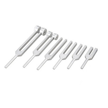 6Pcs/Σετ 128Hz 256Hz 512Hz 1024Hz 2048Hz 4096Hz Tuning Fork With Hammer For Tuning Fork Kit Εργαλείο δόνησης ήχου θεραπείας