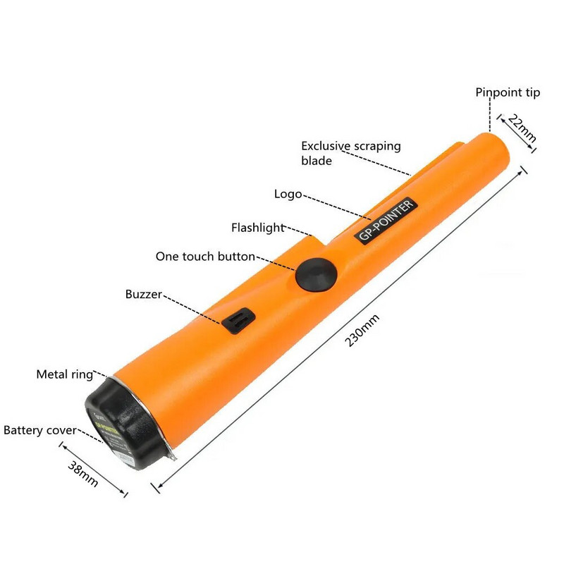 Detector de metale portabil de mare promoție indicator gp Actualizare indicator super sensibil cu brățară și șnur pentru căutarea comorilor