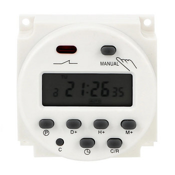 Διακόπτης DIYWORK Time Control Καθημερινός Εβδομαδιαίος προγραμματιζόμενος χρονοδιακόπτης Αυτόματη ενεργοποίηση/απενεργοποίηση Ρελέ AC 220-250V Ψηφιακή LCD Ηλεκτρονική