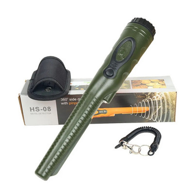 IP68 vandeniui atsparus rankinis metalo detektorius HS-08 garso, vibracijos, garso ir vibracijos trijų režimų karštas išpardavimas oranžinis