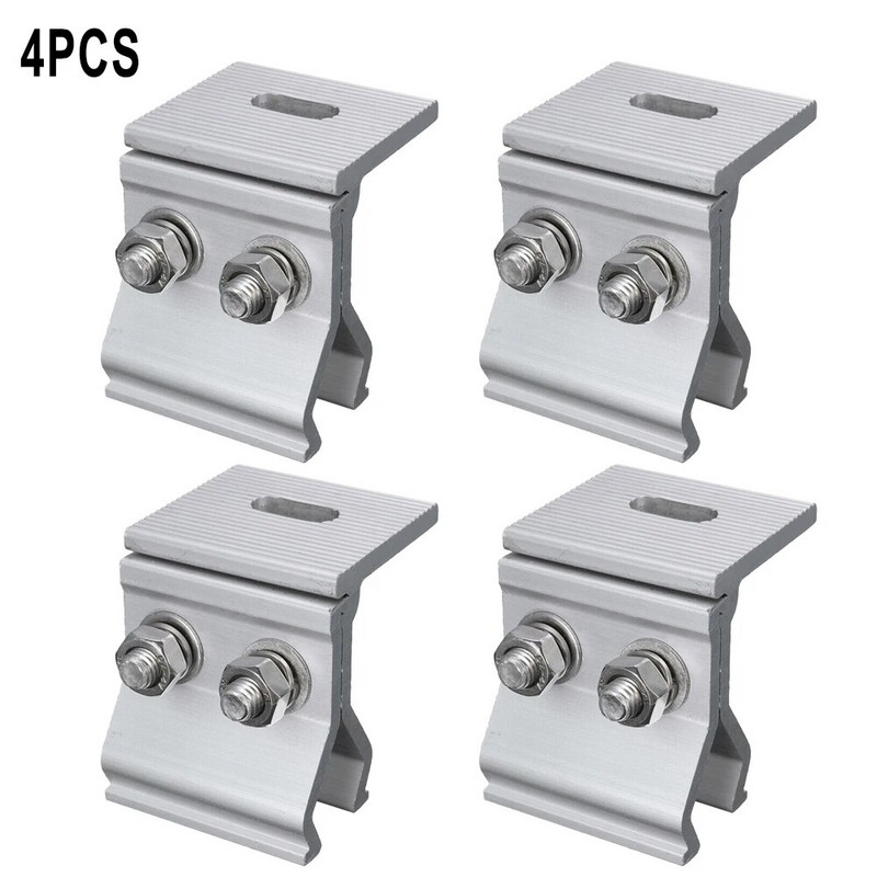 Nosači za montažu solarnih panela Montaža na ravni krov, fotonaponska stezaljka za pričvršćivanje za auto RV, kuća, čamac, solarni PV nosač od aluminijske legure