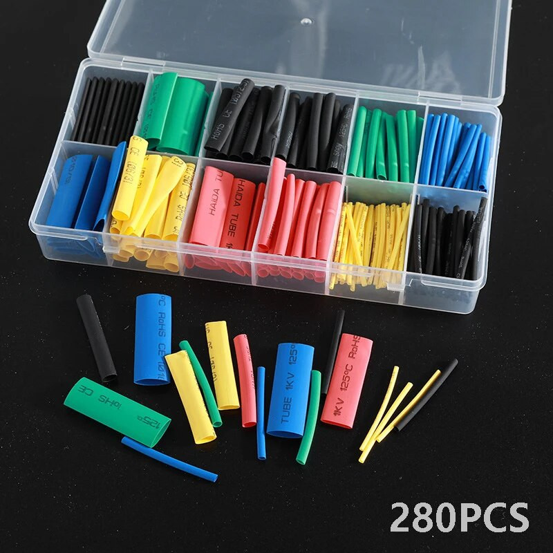 Komplet od 750/280/560 kom. Komplet termoskupljajuće cijevi Skupljanje Razni poliolefinski izolacijski omotač Komplet cijevi 2:1 Vodootporni omotač cijevi