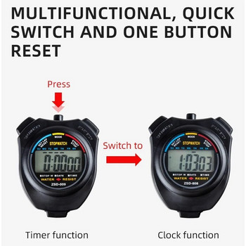 Χρονόμετρο χειρός τσέπης χρονόμετρο Επαγγελματικό ψηφιακό αθλητικό χρονόμετρο LCD χρονόμετρο χρονοδιακόπτη χρονοδιακόπτη Cronometro