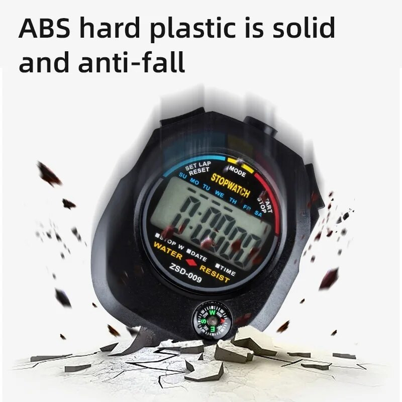 Chronometras rankinis kišeninis chronometras Profesionalus skaitmeninis sportinis chronometras LCD laikmatis Chronometras Chronometro laikmatis Cronometro