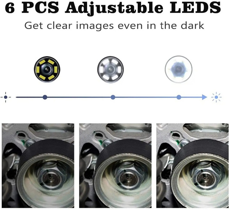 c tipo endoskopas 5,5 mm endoskopinė kamera 2M boroskopas, skirtas Android telefonui 480P namų elektrikai, tikrinimo vamzdžių kanalizacijos įranga