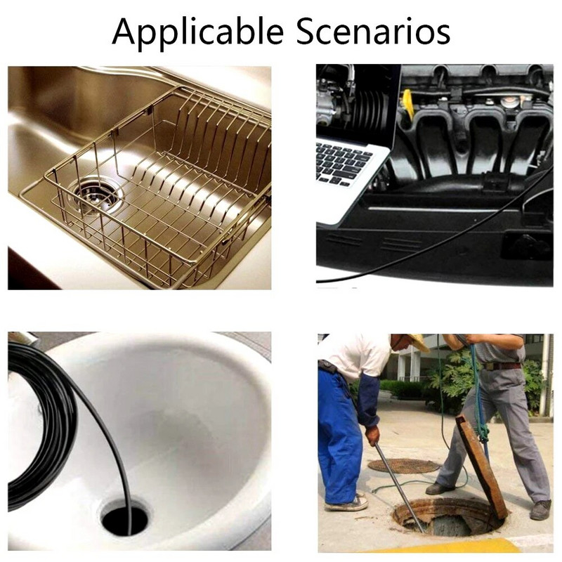 6 LED USB mini endoskopinė kamera 1/2/3,5/5/10 m lankstaus kieto kabelio gyvatės boreskopo tikrinimo kamera, skirta "Android" išmaniesiems telefonams