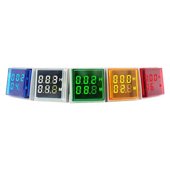 Μίνι 22mm LED Στρογγυλός τετράγωνος ψηφιακός μετρητής χρονοδιακόπτη 0-60 λεπτά/0-999 Ώρες AC 220V-380V Σήματος Πίνακας μετρητή ωρών φωτός