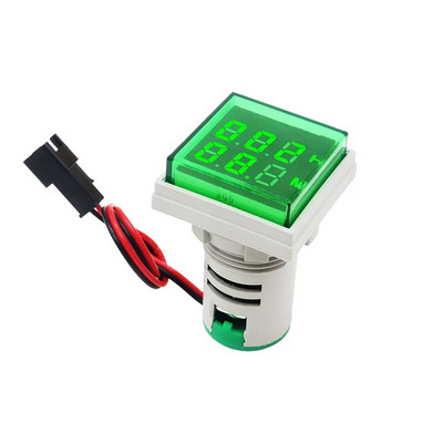 Contor de temporizare digital pătrat rotund, LED, de 22 mm, 0-60 minute/0-999 de ore AC 220 V-380 V Lumină de semnalizare Contor de ore Montare pe panou