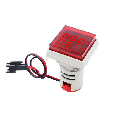Contor de temporizare digital pătrat rotund, LED, de 22 mm, 0-60 minute/0-999 de ore AC 220 V-380 V Lumină de semnalizare Contor de ore Montare pe panou