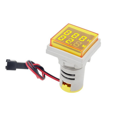 Contor de temporizare digital pătrat rotund, LED, de 22 mm, 0-60 minute/0-999 de ore AC 220 V-380 V Lumină de semnalizare Contor de ore Montare pe panou