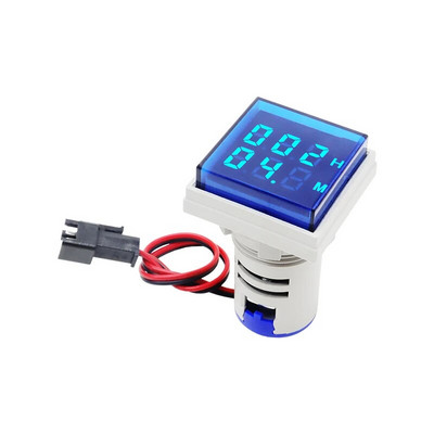 Contor de temporizare digital pătrat rotund, LED, de 22 mm, 0-60 minute/0-999 de ore AC 220 V-380 V Lumină de semnalizare Contor de ore Montare pe panou