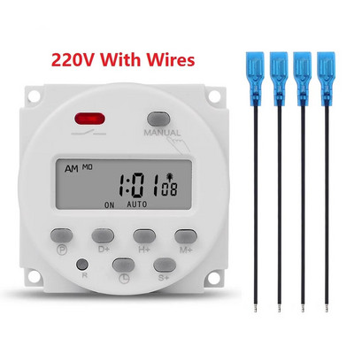 Gaqqee 1 sekundni interval 12V 24V 110V 220V Digitalni LED tajmer prekidač 7 dana tjedno programabilni programator vremenskog releja CN101S