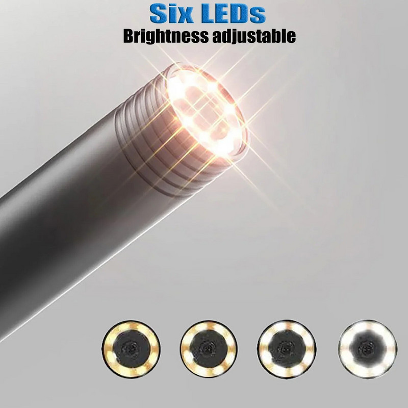 Pramoninė endoskopinė kamera, IP67 atsparus vandeniui, vamzdyno tikrinimo boreskopas, automobilių dalys, 3 viename, Android telefonai, kompiuteris, 5,5 mm