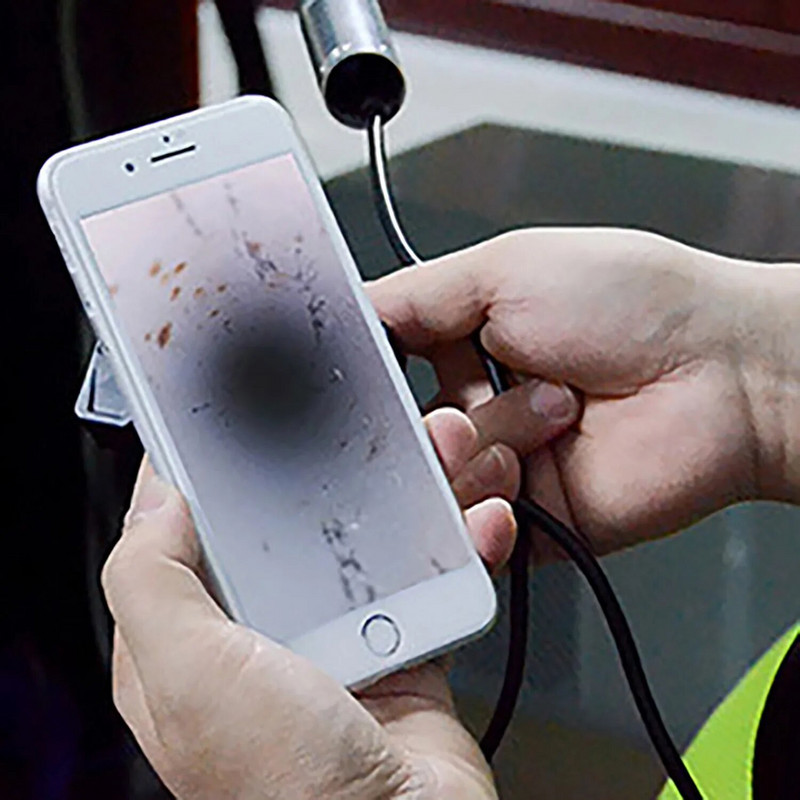 Pramoninė endoskopinė kamera, IP67 atsparus vandeniui, vamzdyno tikrinimo boreskopas, automobilių dalys, 3 viename, Android telefonai, kompiuteris, 5,5 mm