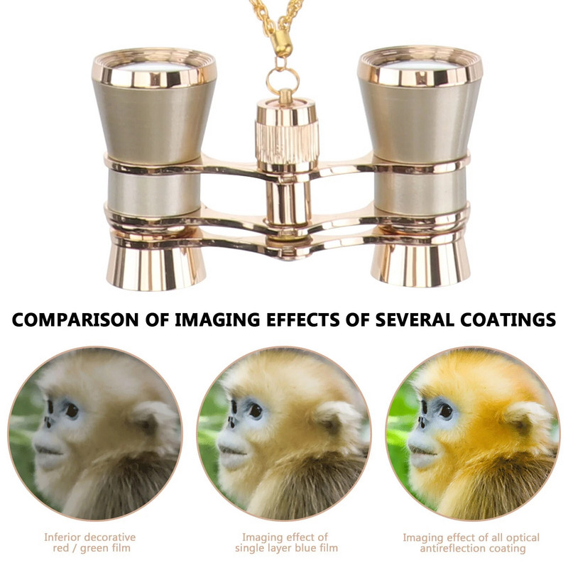 3X25 Dalekozor Operni dalekozor Lanci Dalekozor velike snage Vintage stil Lorgnette Kazališne naočale Odrasli Djeca Žene Koncert