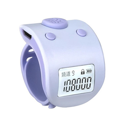 Mini digital LCD electronic inel pentru deget Contor de mână multifuncțional cu 6 cifre Contoare reîncărcabile pentru rugăciune Clicker