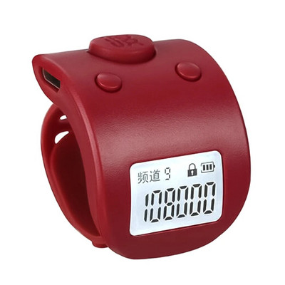 Mini digital LCD electronic inel pentru deget Contor de mână multifuncțional cu 6 cifre Contoare reîncărcabile pentru rugăciune Clicker