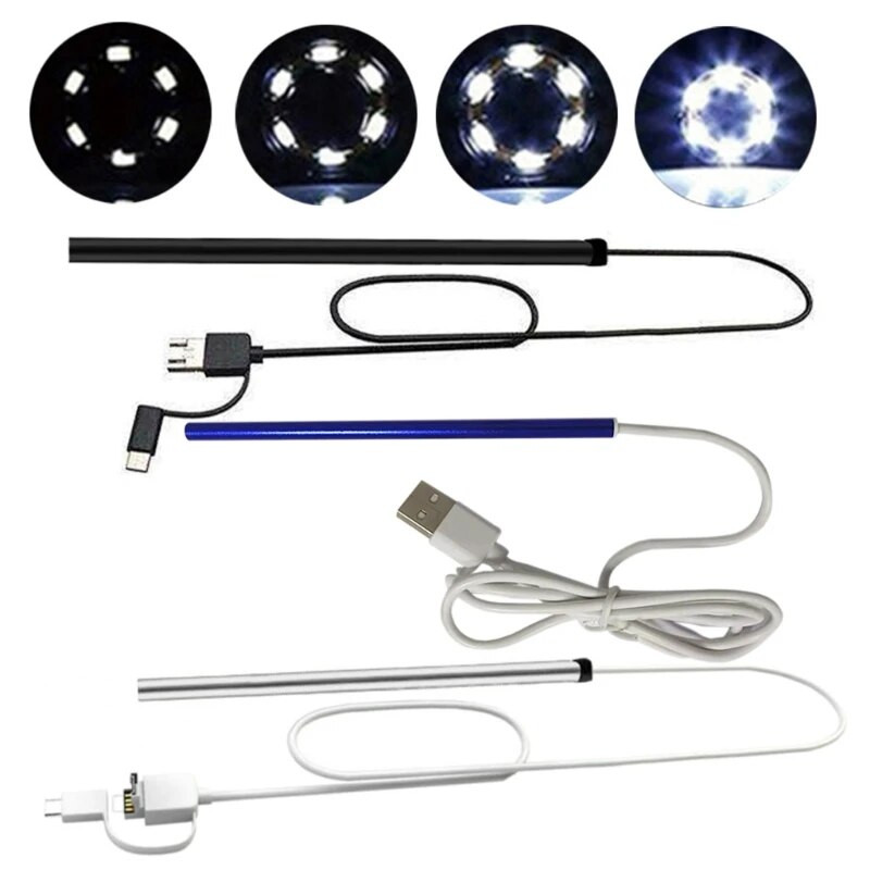 Patogus ausų valymo endoskopas 3 viename 5,5 mm borescope ausų vaško šalinimo įrankis