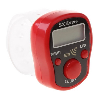 LED Finger Tally Counter Digital Electronic Tasbeeh Counters Lap Track Handheld Clicker with Ring Digits Display Δώρο