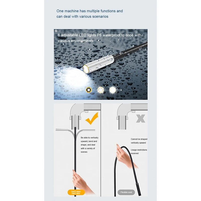 3 viename TYPE-C HD endoskopas vandeniui atsparus USB 3,9 mm 1M kameros atnaujinimo rinkinys 3D spausdintuvo dalys, skirtos BIQU BX atnaujinimo priedams