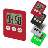 Nou 1 buc 7 culori super subțire LCD cu ecran digital temporizator de bucătărie pătrat de gătit numărătoare inversă ceas cu magnet cu alarmă