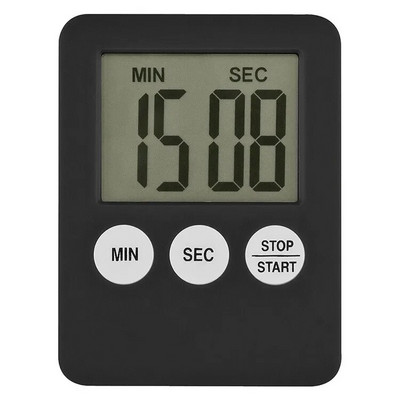 Nou 1 buc 7 culori super subțire LCD cu ecran digital temporizator de bucătărie pătrat de gătit numărătoare inversă ceas cu magnet cu alarmă