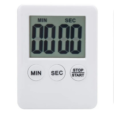 Nou 1 buc 7 culori super subțire LCD cu ecran digital temporizator de bucătărie pătrat de gătit numărătoare inversă ceas cu magnet cu alarmă