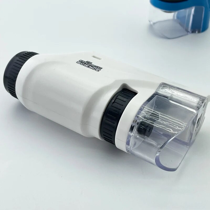 Komplet mini džepnog mikroskopa 60-120x laboratorijski ručni mikroskop, mikroskop na baterije s LED svjetlom, dječji znanstveni mikroskop