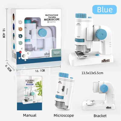 80-200X käeshoitav MINI-mikroskoop koos LED-i bioloogilise mikroskoobiga Lapsed uurivad teadustööriista, lapse kingituse mikroskoopi