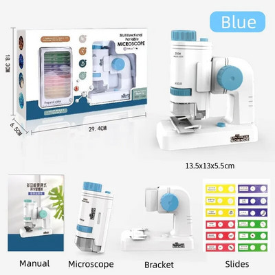 80-200X käeshoitav MINI-mikroskoop koos LED-i bioloogilise mikroskoobiga Lapsed uurivad teadustööriista, lapse kingituse mikroskoopi